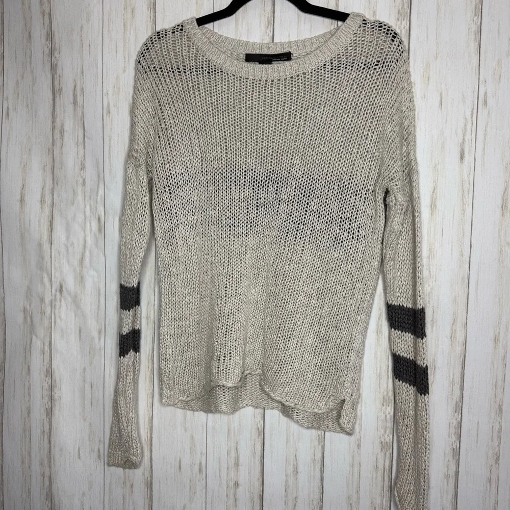 360 Sweater Cashmere Silk Cream Knit Sweater M